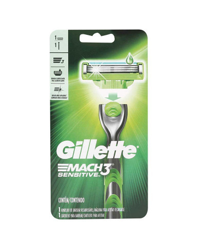Afeitadora Gillete Mach3 Sensitive X 1 Unid