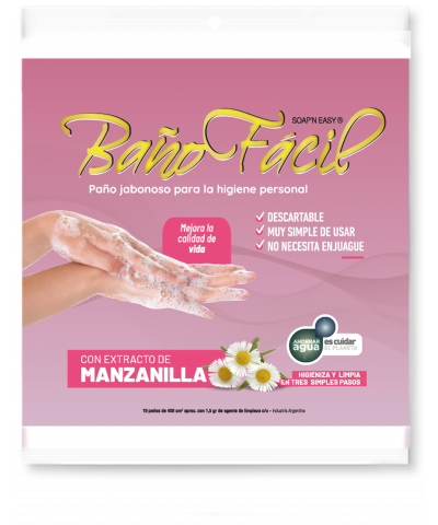 Paño Jabonoso Baño Fácil Manzanilla X 10 Unid