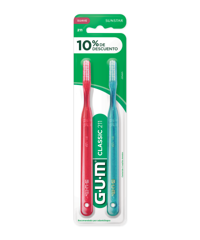 Cepillo Dental Gum Classic Suave 211 Pack 2 Unid