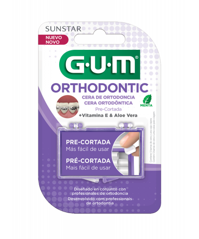 Cera Dental Gum Ortodoncia Sabor Menta X 5 Unid
