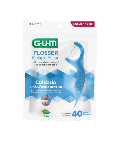 Hilo Dental Gum Flossers Multiple Action Menta Refrescante X 40 Unid