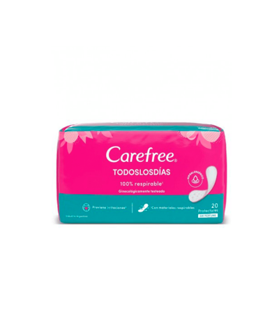 Protectores Diarios Carefree Todos Los Días X 20 Unid.