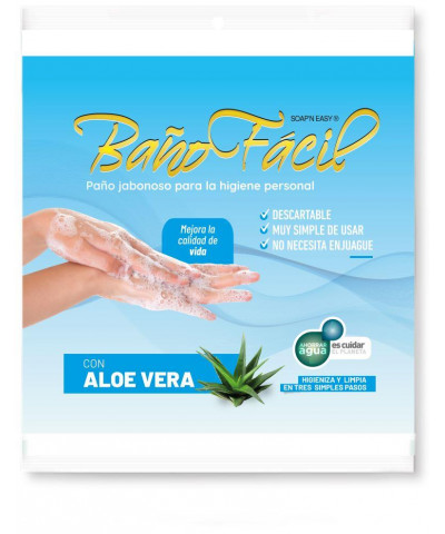 Paño Jabonoso Baño Fácil Aloe Vera X 10 Unid